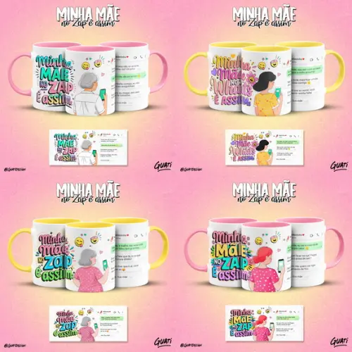 Arquivo Digital - Sublimação - Caneca Mae no Zap