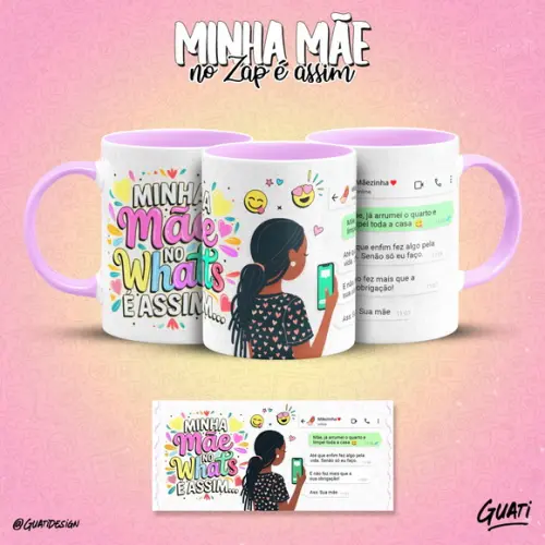 Arquivo Digital - Sublimação - Caneca Mae no Zap