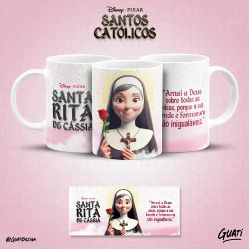 Arquivo Digital - Sublimação - Caneca Santinhos Catolicos