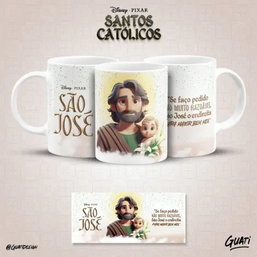 Arquivo Digital - Sublimação - Caneca Santinhos Catolicos