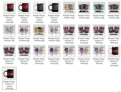 Arquivo Digital - Sublimação - Caneca Stranger Things 02