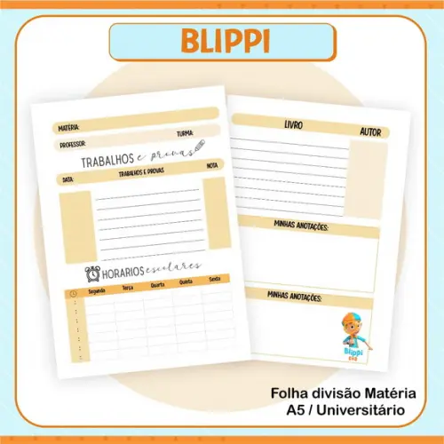 Arquivo Digital - Volta as Aulas - Blippi