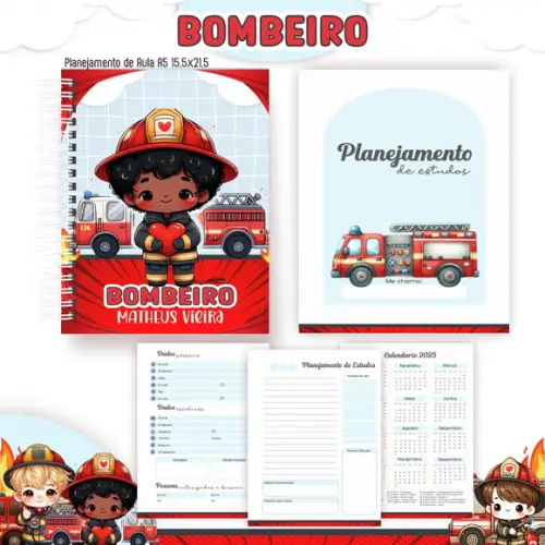 Arquivo Digital - Volta as Aulas - Bombeiros Cute