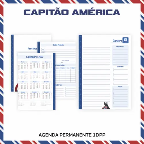 Arquivo Digital - Volta as Aulas - Capitão América