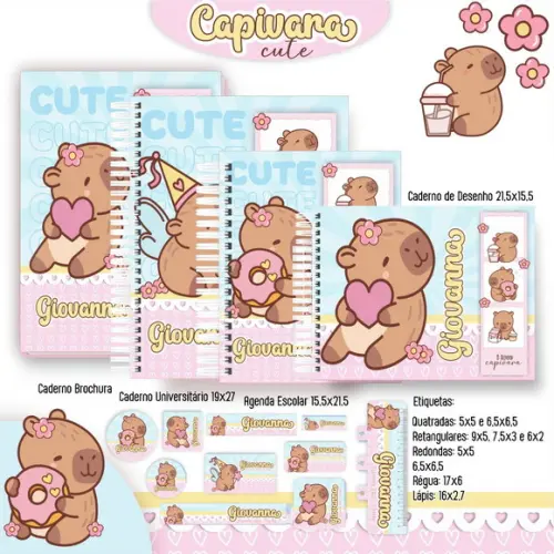 Arquivo Digital - Volta as Aulas - Capivara Cute