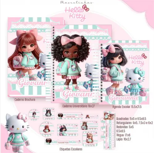 Arquivo Digital - Volta as Aulas - Hello Kitty Mascote