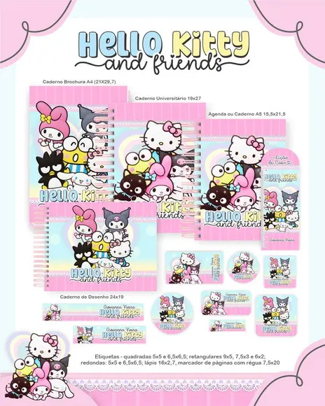Arquivo Digital - Volta as Aulas - Hello Kitty And Friends