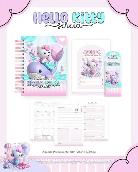 Arquivo Digital - Volta as Aulas - Hello Kitty Sereia 2026
