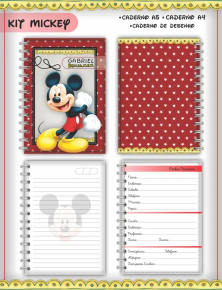 Arquivo Digital - Volta as Aulas - Mickey