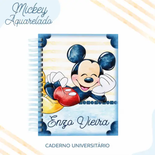 Arquivo Digital - Volta as Aulas - Mickey Aquarelado
