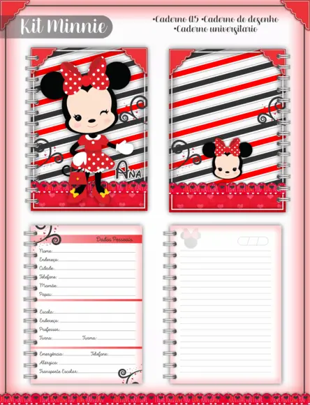 Arquivo Digital - Volta as Aulas - Minnie Vermelha