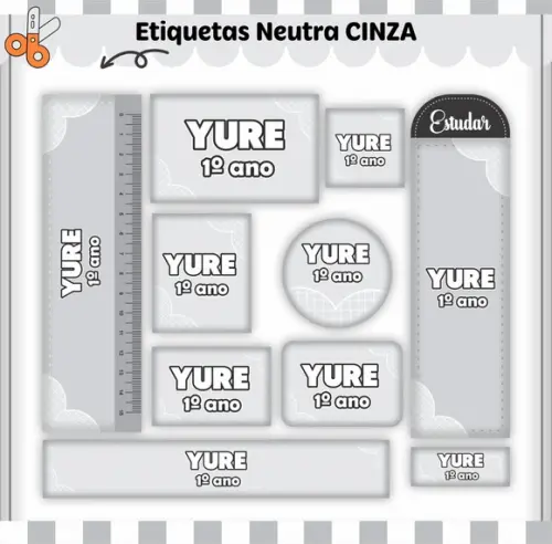 Arquivo Digital - Volta as Aulas - Neutro Cinza