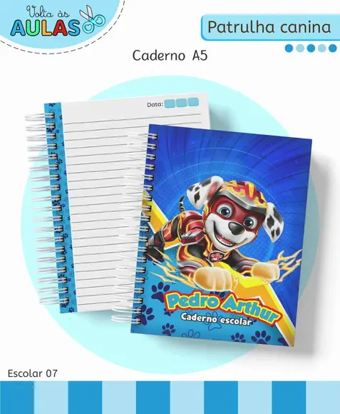 Arquivo Digital - Volta as Aulas - Patrulha Canina Menino 02