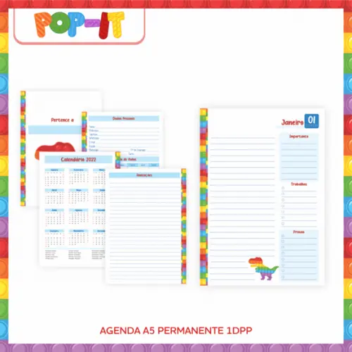 Arquivo Digital - Volta as Aulas - Pop It Colorido