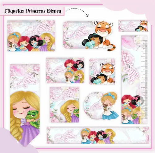 Arquivo Digital - Volta as Aulas - Princesas Cute