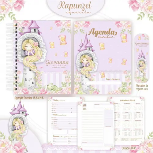 Arquivo Digital - Volta as Aulas - Rapunzel Aquarela