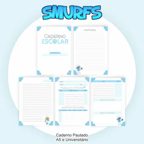 Arquivo Digital - Volta as Aulas - Smurfs