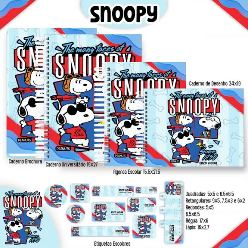 Arquivo Digital - Volta as Aulas - Snoopy Azul