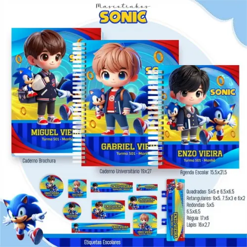 Arquivo Digital - Volta as Aulas - Sonic Mascote