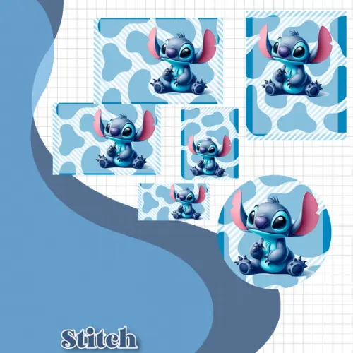 Arquivo Digital - Volta as Aulas - Stitch Azul