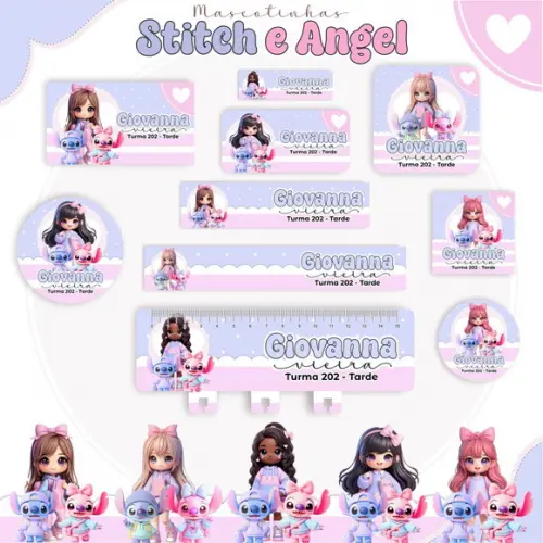 Arquivo Digital - Volta as Aulas - Stitch e Angel