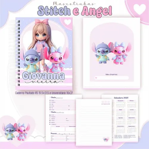 Arquivo Digital - Volta as Aulas - Stitch e Angel