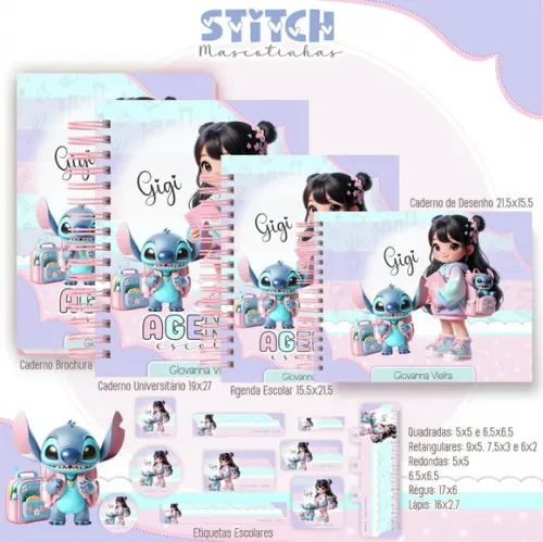 Arquivo Digital - Volta as Aulas - Stitch Mascotinhas