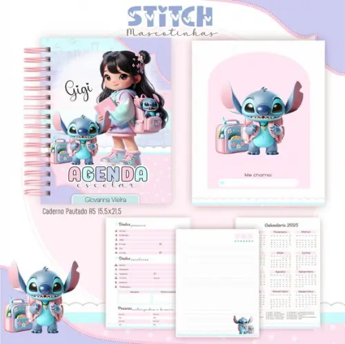 Arquivo Digital - Volta as Aulas - Stitch Mascotinhas