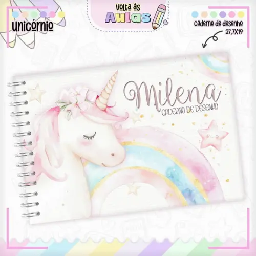 Arquivo Digital - Volta as Aulas - Unicornio Aquarela