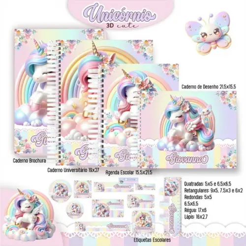 Arquivo Digital - Volta as Aulas - Unicornio Candy