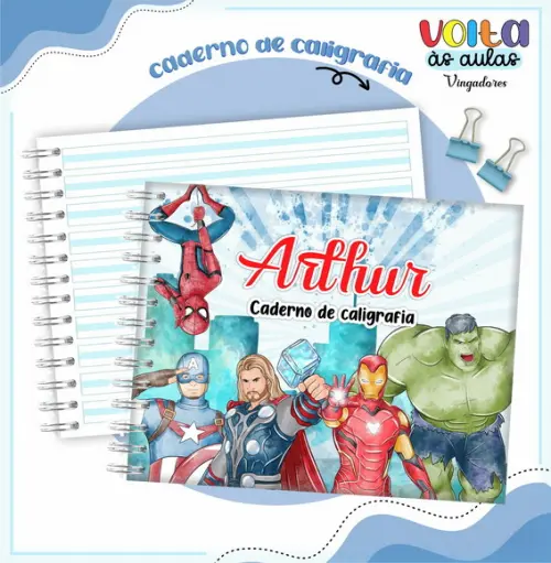 Arquivo Digital - Volta as Aulas - Vingadores Aquarela