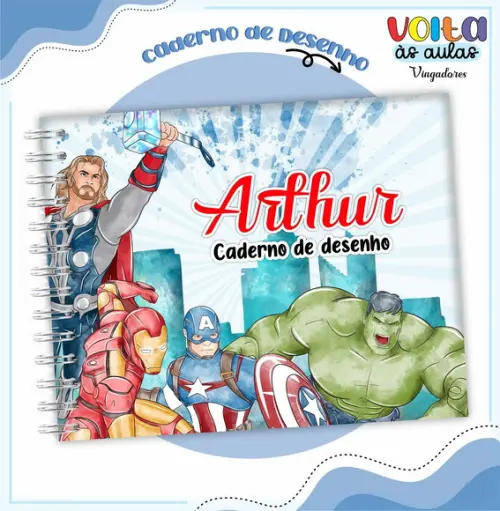 Arquivo Digital - Volta as Aulas - Vingadores Aquarela
