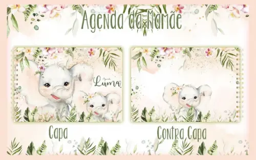 Arquivo digital -Mamãe - Agenda Gestante Elefantinha