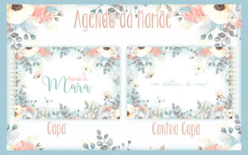 Arquivo digital -Mamãe - Agenda Gestante Borboletas