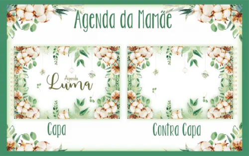 Arquivo Digital -mamãe - Agenda Gestante Floral 02