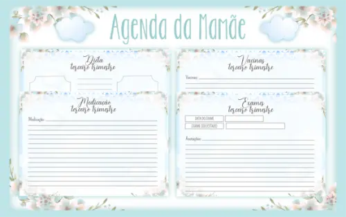 Arquivo digital -Mamãe - Agenda Gestante Panda