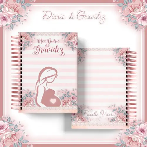 Arquivo Digital -mamãe - Diário da Gestante Floral 03