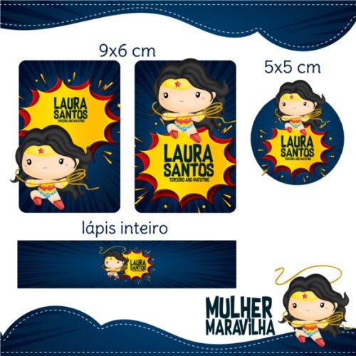 Kit Digital Volta as Aulas - Mulher Maravilha