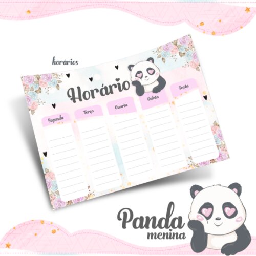 Kit Digital Volta as Aulas - Panda Menina