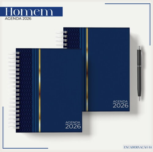 Arquivo Digital - Agenda Masculina Azul 2026
