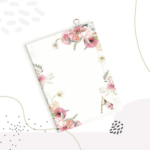 Arquivo Digital - Capas Alfabeto Floral Feminino 04