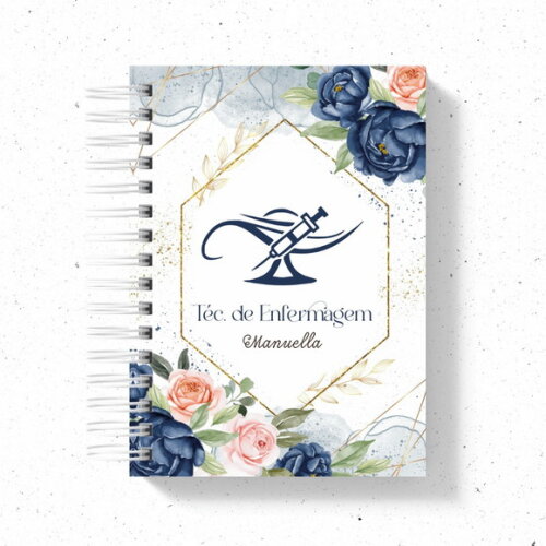 Arquivo Digital - Capas Profissões Floral Azul