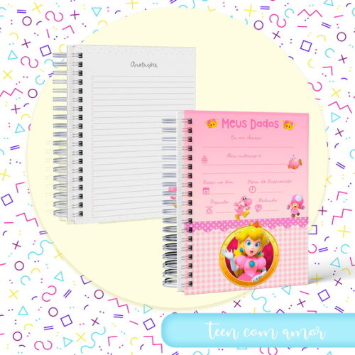 Arquivo Digital - Coleção Teen - Caderneta Princesa Peach