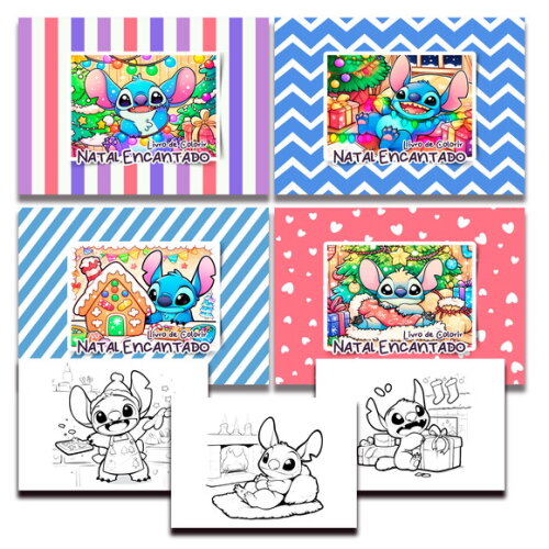 Arquivo Digital - Livro Colorir Stitch Natal