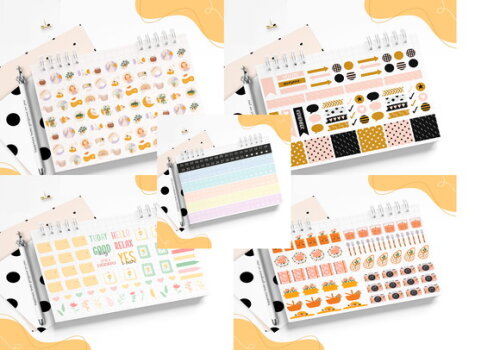 Arquivo Digital - Mini Planner 2022 + Adesivos-Pastel Colors