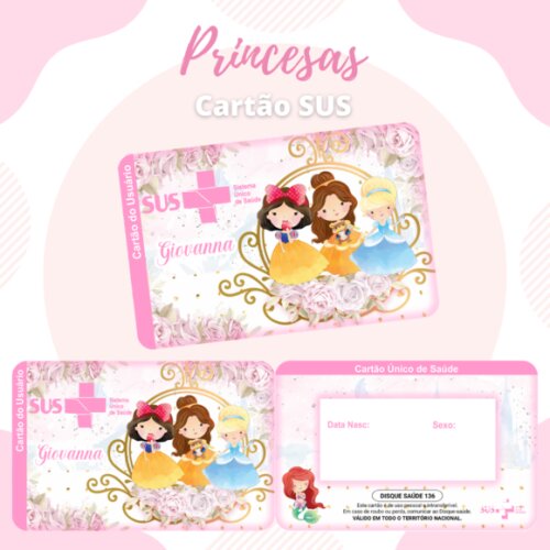 Arquivo Digital- Cartão SUS Personalizado (Kit 04)