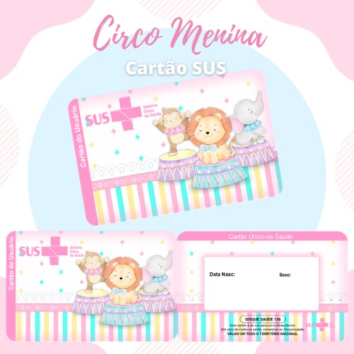 Arquivo Digital- Cartão SUS Personalizado (Kit 07)