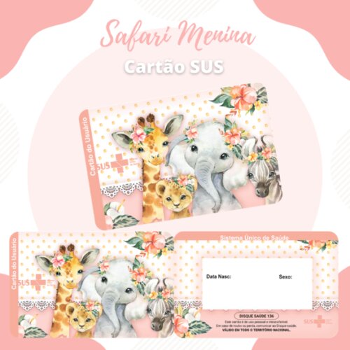 Arquivo Digital- Cartão SUS Personalizado (Kit 10)