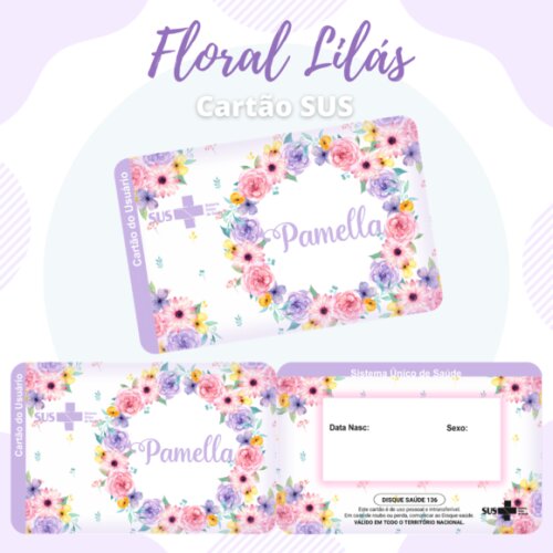 Arquivo Digital- Cartão SUS Personalizado (Kit 10)