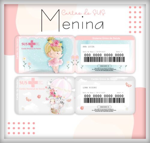 Arquivo Digital- Cartão Sus Personalizado (lm 02)
